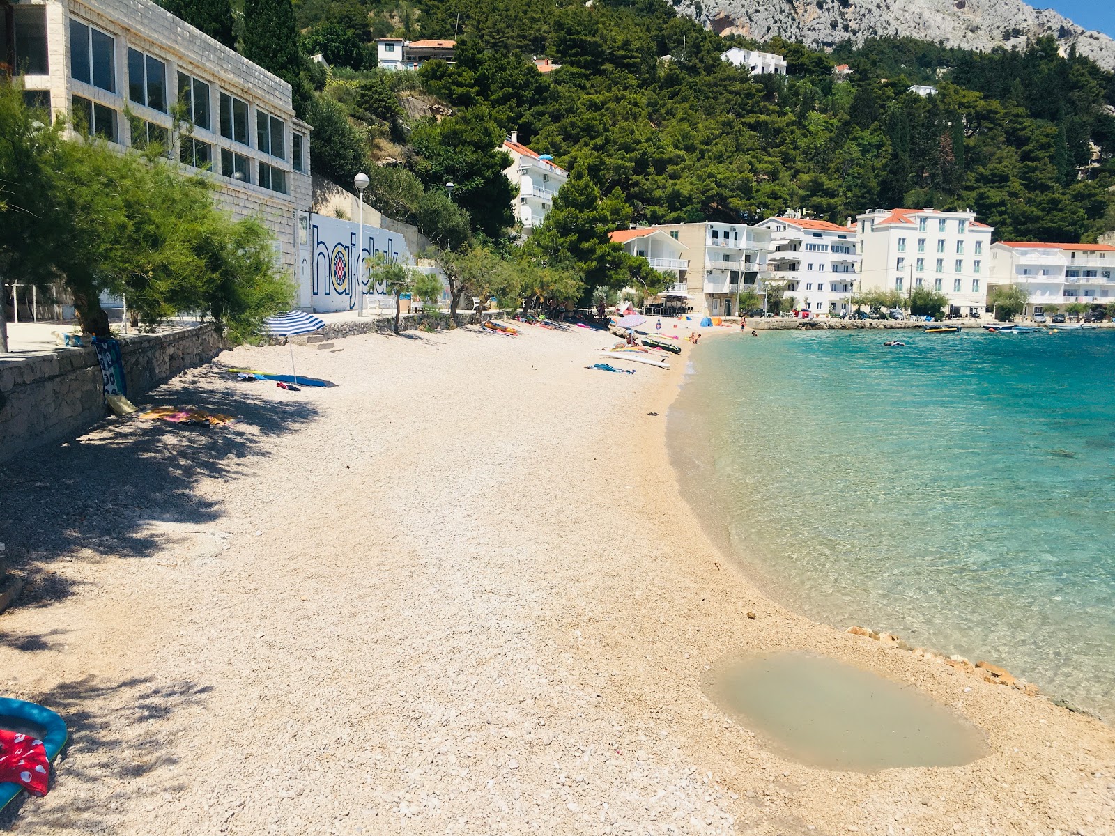 Photo of Mimice beach with light fine pebble surface