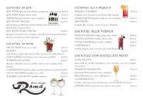 Menu / carte de GRAN CAFFE' ROMA à Sant'Ilario d'Enza