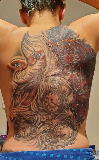 Explore trident tattoo ideas, creative tattoo ideas in Tampa, available at Ink Villains Tattoos