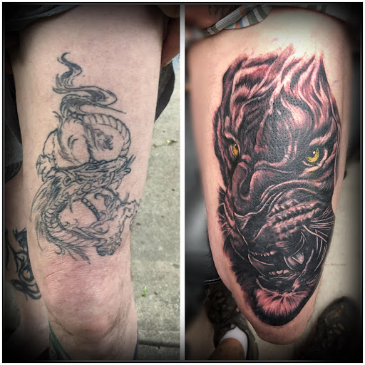 Explore butterfly memorial tattoo ideas, creative tattoo ideas in Fort Worth, available at Darkside of Texas Tattoo & Piercing