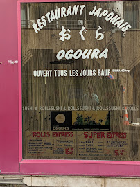 Menu / carte de Restaurant Ogoura à Paris