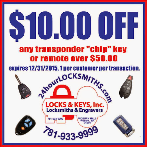 Locksmith «Locks & Keys, Inc Locksmiths», reviews and photos, 296 Mishawum Rd, Woburn, MA 01801, USA