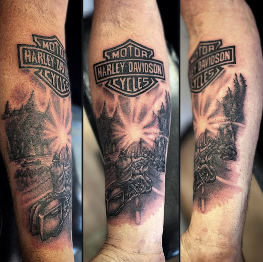 Explore weightlifting tattoo ideas, creative tattoo ideas in Maple Lake, available at Earth Child Tattoo