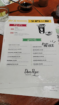 Don Pepe à Porto menu