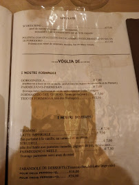 L'Osteria Dell'Anima à Paris menu