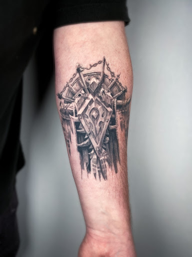 Explore lion family tattoo ideas, creative tattoo ideas in Chapel Hill, available at Durham Tattoos