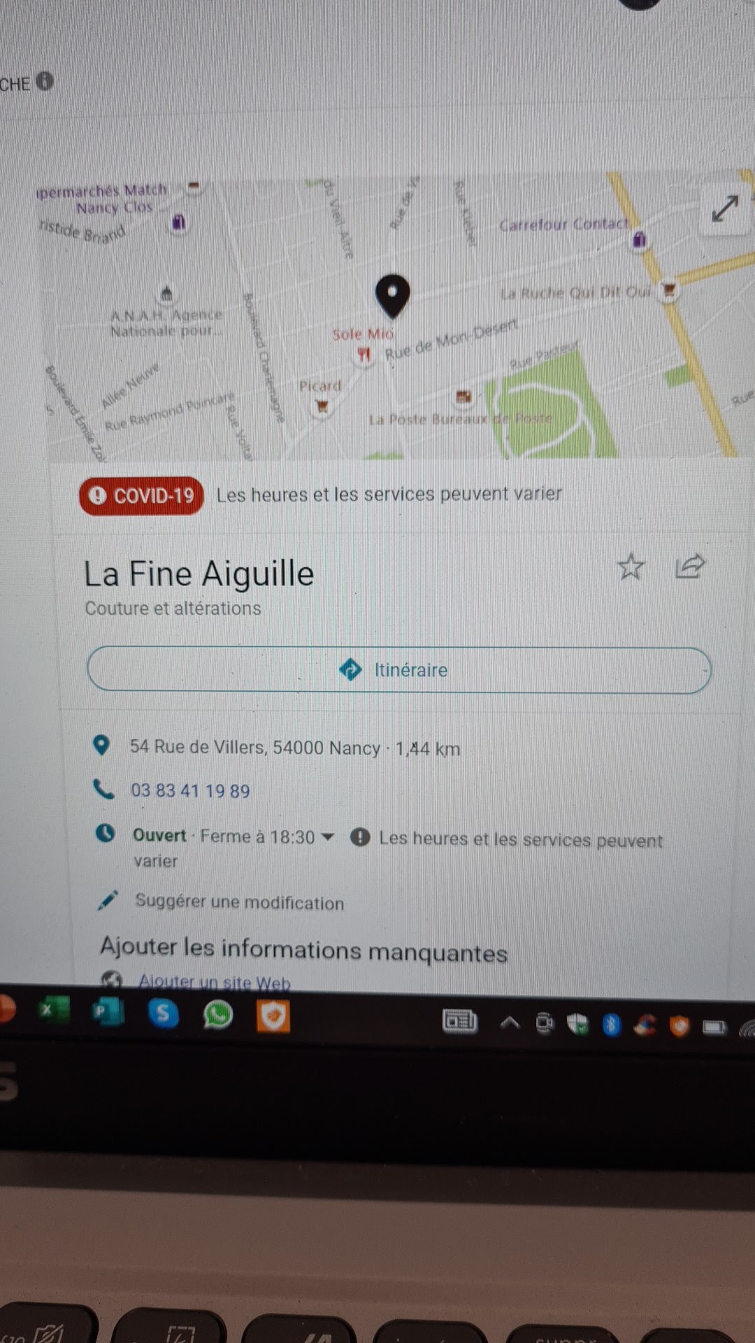 Photo n° 1 de l'avis de L.F fait le 19/08/2021 à 14:04