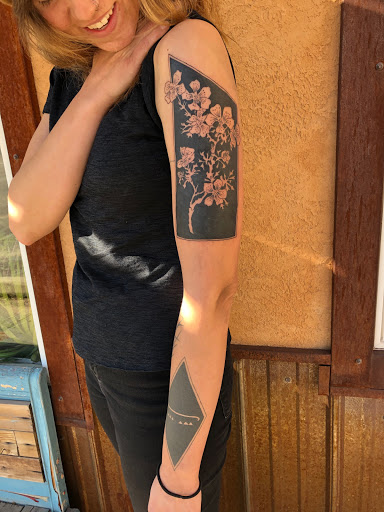 Explore golden retriever tattoo ideas, creative tattoo ideas in Moab, available at Moab Tattoo