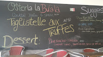 Restaurant italien Osteria La Bufala à Valencin (le menu)