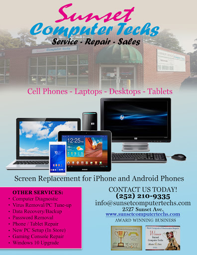 Cell Phone Store «Sunset Computer Techs», reviews and photos, 2527 Sunset Ave, Rocky Mount, NC 27804, USA