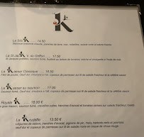Le K à Trégueux menu