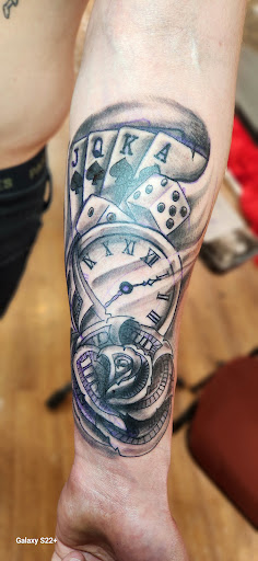 Explore middle finger tattoo ideas, creative tattoo ideas in Greenville, available at Empire Ink LLC