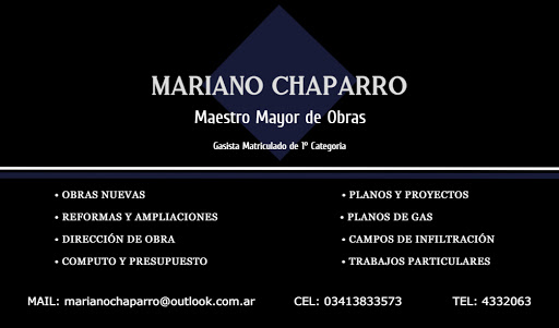 MARIANO CHAPARRO - Maestro Mayor de Obras Y Gasista Matriculado de 1° Categoria