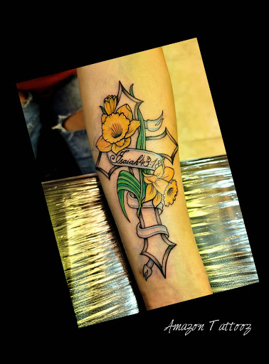 Explore hair stylist tattoo ideas, creative tattoo ideas in West Memphis, available at Amazon Tattooz LLC