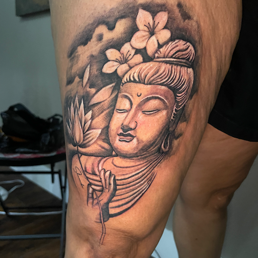 Explore flower of life tattoo ideas, creative tattoo ideas in Roanoke, available at Saint Cecilias Art Studio