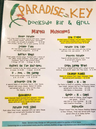 Bar & Grill «Paradise Key Dockside Bar & Grill», reviews and photos, 165 Cove Harbor N, Rockport, TX 78382, USA