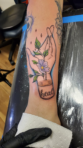 Explore hitchhiker's guide to the galaxy tattoo ideas, creative tattoo ideas in Fresno, available at Happy Client Tattoo