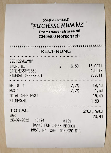 Rezensionen über Fuchsschwanz in Arbon - Restaurant