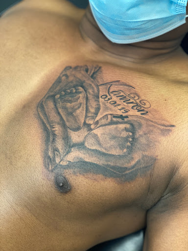 Explore slipknot tattoo ideas, creative tattoo ideas in Dorchester, available at Skard4lyfeink Tattoo & Supply