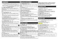 Menu / carte de Bar Pace à Gera Lario