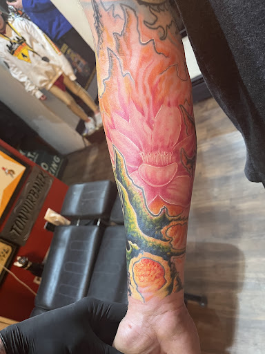 Explore japanese cherry blossom tattoo ideas, creative tattoo ideas in Pittsburgh, available at inkadinkadoo tattoo studio