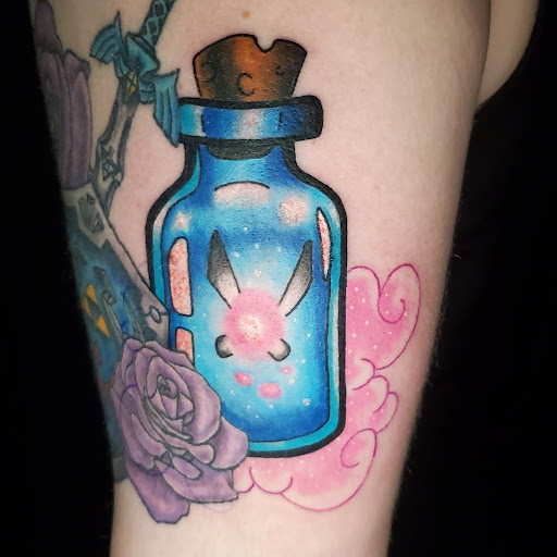 Explore airplane tattoo ideas, creative tattoo ideas in Buffalo, available at Josh Does Tattoos