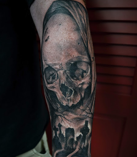 Find breast tattoo ideas for your next unique tattoo in Brunswick at Black Element Tattoo