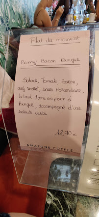 AMAZONE Coffee à Montpellier menu