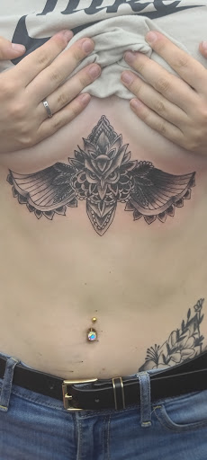 Explore mens behind ear tattoo ideas, creative tattoo ideas in Lewiston, available at Walkins tattoos studio