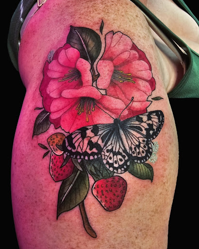 Explore cover up foot tattoo ideas, creative tattoo ideas in Redding, available at Dominant Ink