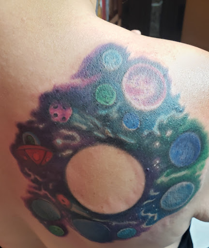 Explore tattoo ideas for stretch marks, creative tattoo ideas in Temple, available at Ink Rush Black Sheep