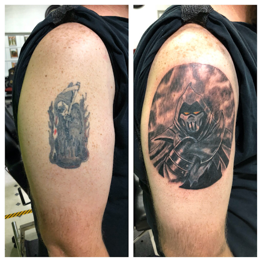 Explore thin blue line tattoo ideas, creative tattoo ideas in Evansville, available at Ink Therapy 101