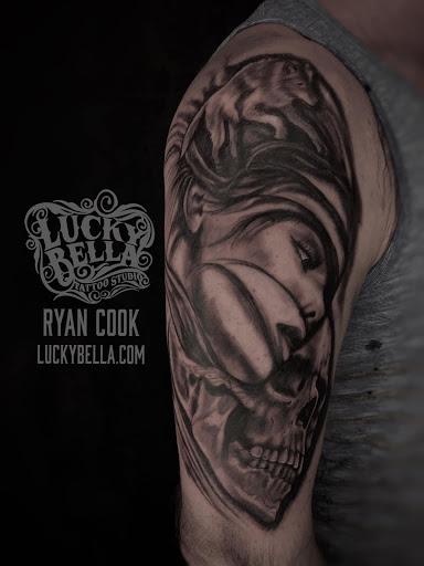 Explore rest in peace tattoo ideas, creative tattoo ideas in Maumelle, available at Lucky Bella Tattoos