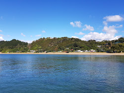 Foto von Oneroa Bay Beach von Klippen umgeben