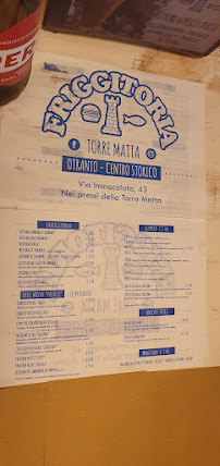 Friggitoria Otranto - Torrematta à Otranto menu