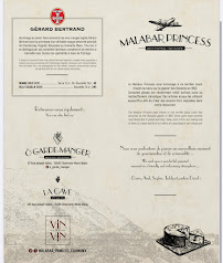 Menu / carte de Malabar princess à Chamonix-Mont-Blanc