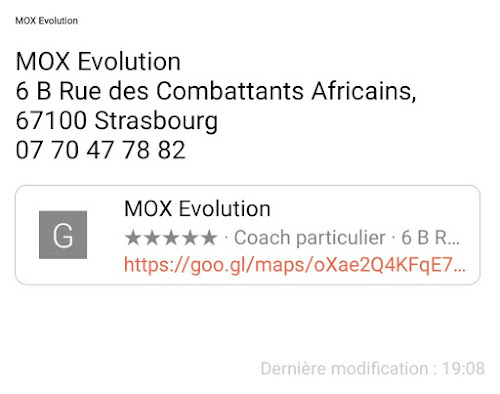 Coach particulier MOX Evolution Strasbourg