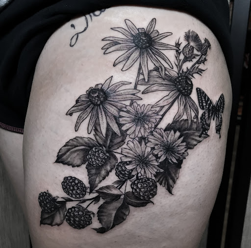 Explore mens cross tattoo ideas, creative tattoo ideas in Bellefonte, available at Juniper Studio