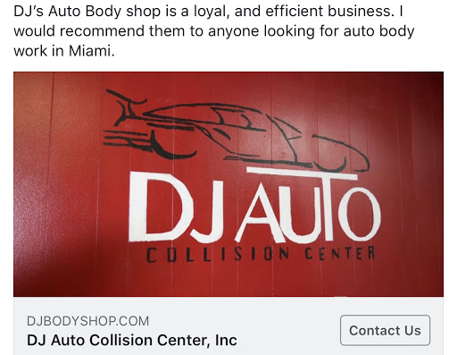 Auto Body Shop «DJ Auto Collision Center», reviews and photos, 17080 NW 3rd Ave, North Miami Beach, FL 33169, USA