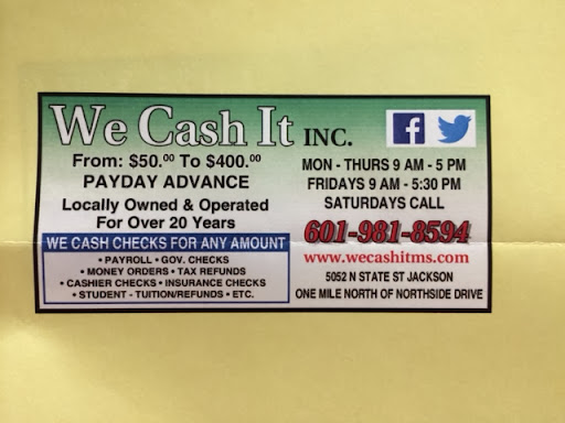 We Cash It Inc in Jackson, Mississippi
