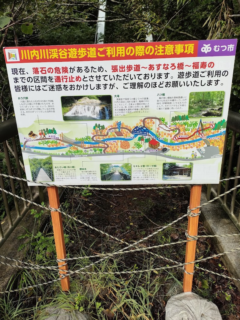 川内川渓谷遊歩道あすなろ橋駐車場