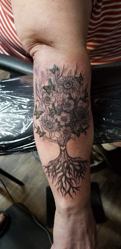 Find male tattoo ideas shoulder for your next unique tattoo in Monroe at Art Haus Ink