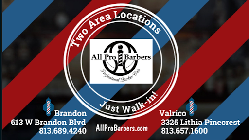 Barber Shop «All Pro Barbers», reviews and photos, 3325 Lithia Pinecrest Rd, Valrico, FL 33594, USA