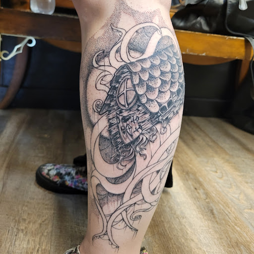 Explore halloween tattoo ideas for women, creative tattoo ideas in Algoma, available at Shipwreck Tattoo