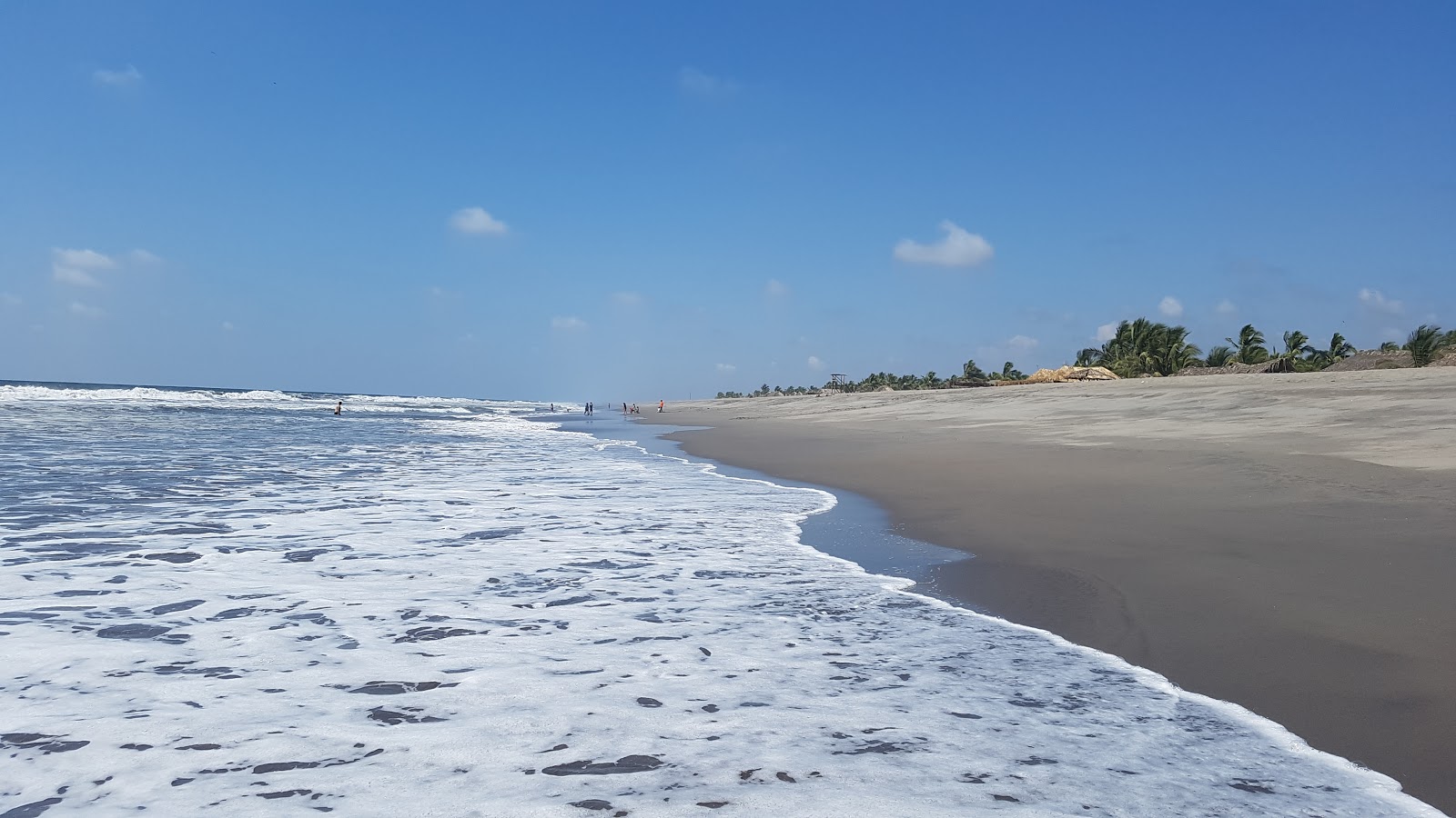Fotografija Gancho Suchiate beach z siv pesek površino