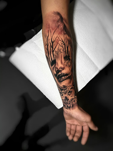 Find best leg tattoo ideas for your next unique tattoo in Lavonia at 1890 Tattoo Co.