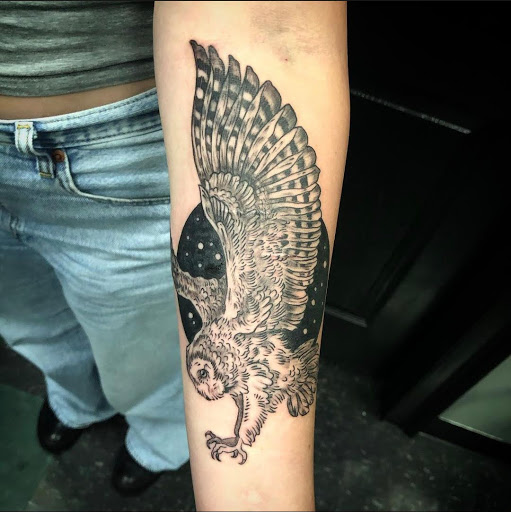 Explore bass tattoo ideas, creative tattoo ideas in Chattanooga, available at Standard Ink Tattoo Co