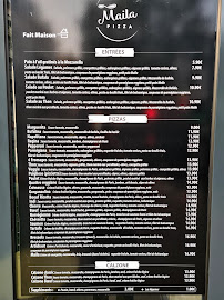 Menu du Maila pizza à Boulogne-Billancourt