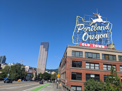 Portland Oregon White Stag Sign