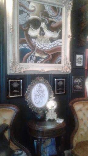 Explore guy thigh tattoo ideas, creative tattoo ideas in Fuquay Varina, available at 401 Tattoo and Antiquities